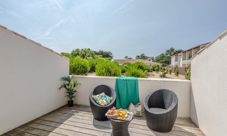 Chambre terrasse hôtel Île de Ré