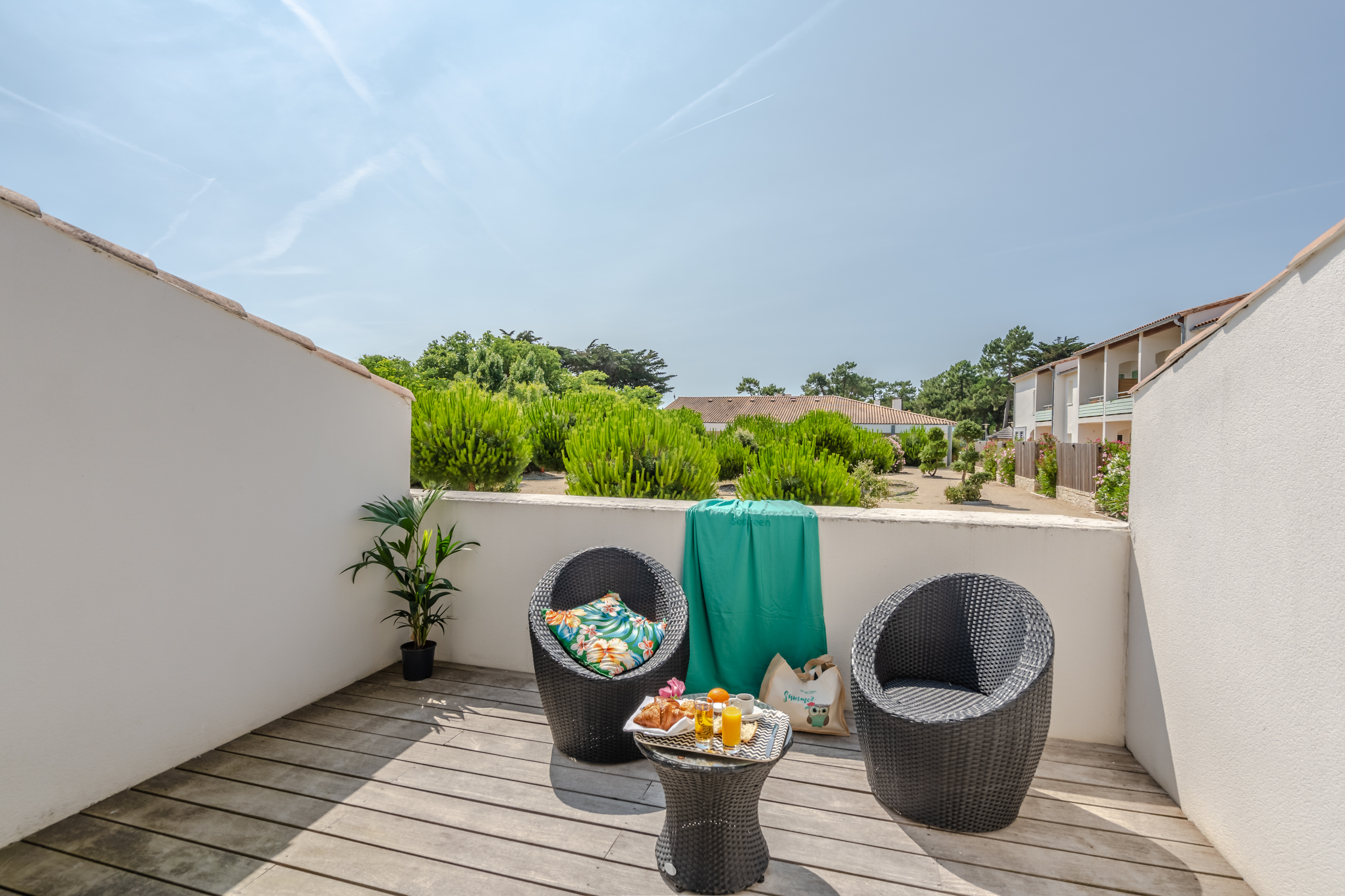 Chambre terrasse hôtel Île de Ré